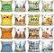 16-Set Holiday Pillow Covers 18 x 18 Inch – Seasonal Throw Pillowcases for Winter, Fall, Spring & Summer, Farmhouse Home Décor, Gnomes, Sunflowers, Plaid & Flowers (Multicolor) 17.32"L x 17.32"W
